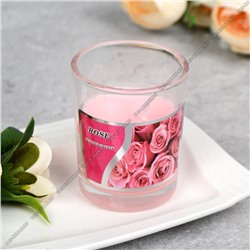 Свеча (парафин) арома, в стакане (d6 h4,5см) "Розо