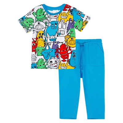 12419096 Комплект детский трикотажный для мальчиков: фуфайка (футболка), брюки