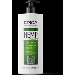 Hemp therapy ORGANIC Шампунь для роста волос с маслом семян конопли, AH и BH кислотами 1000 мл.