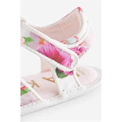 Baker by Ted Baker Baby Girls Floral Bow Padders White Sandals