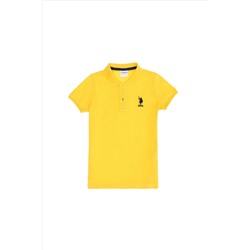 Желтая базовая футболка-поло для мальчика Неожиданная скидка в корзине