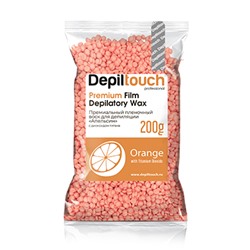 Воск для депиляции пленочный Premium Orange, 200 гр, бренд - Depiltouch Professional