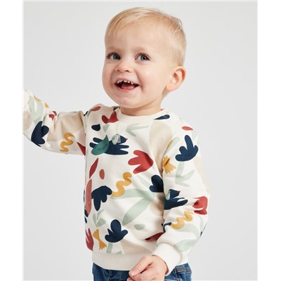 SWEAT BÉBÉ GARÇON EN COTON RECYCLÉ AVEC MOTIFS COLORÉS