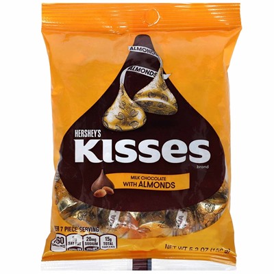 Hershey's Kisses Milk Chocolate with Almonds 150g