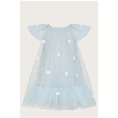 Monsoon Baby Blue Ciara Swing Flutter Dress