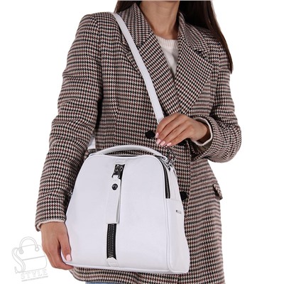 Рюкзак женский кожаный 99451 white Velina Fabbiano-Safenta