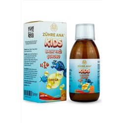 Zühre Ana Kids Çocuklar Için - Omega 3 Balık Yağı Şurubu Vitamin Katkılı Ve Portakallı 200 Ml