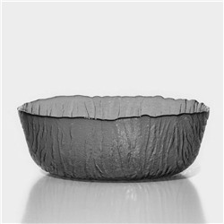 Тарелка стеклянная суповая «Вулкан», d=17,5 см, графит