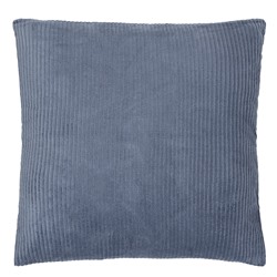 Чехол на подушку фактурный из хлопкового бархата темно-синего цвета  из коллекции Essential, 45х45 см