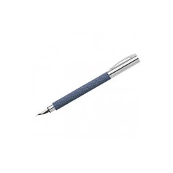Ручка перьевая Faber-Castell "Ambition OpArt Deep Water" синяя, F=0,6мм, корпус глубокий синий, инд. карт. упаковка