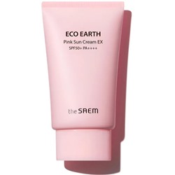 Крем солнцезащитный для лица для чувствительной кожи Eco Earth Pink SPF50+ PA++++, 50 мл