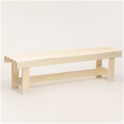 Лавочка (скамейка) деревянная из липы 150 х 32 х 42 см, без спинки, для бани и дачи