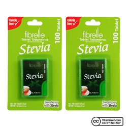 Подсластитель Fibrelle Stevia, 100 таблеток, 2 шт.