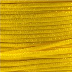 Шнур атласный для кумихимо, цвет желтый, 1 мм (уп 4 м)