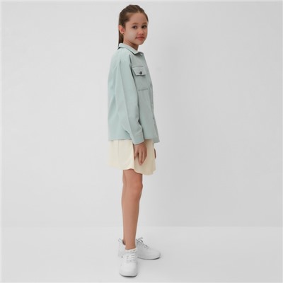 Рубашка для девочки MINAKU: Casual collection KIDS цвет мятный, рост 122