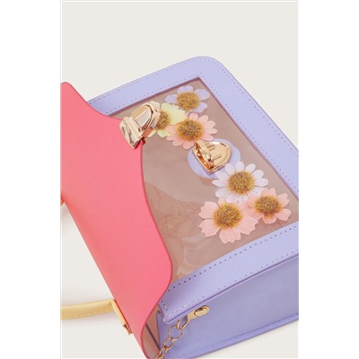 Monsoon Purple Floral Colour Block Bag