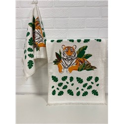 Кухонное полотенце (40x60) ТИГР  LUX зеленое