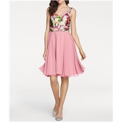 Платье, розово-пестрое