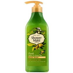 SHOWER MATE Гель для душа ОЛИВКИ И ЗЕЛЕНЫЙ ЧАЙ Fresh Olive&Green Tea 550 мл