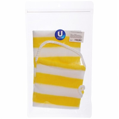 Мочалка для тела "ULTRAMARIN KIPARIS", мягкая, цвет желтый, 60*13см