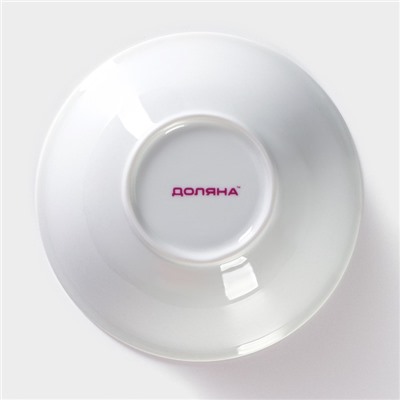 Тарелка керамическая глубокая Доляна «Лапочка зайка», 400 мл, d=15 см, цвет белый