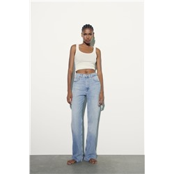 JEANS TRF WIDE LEG TIRO ALTO FULL LENGTH