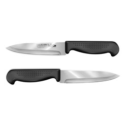 LR05-44 LARA Нож для овощей 12.7см/5", пластиковая чёрная ручка, сталь 8CR13Mov 1 мм, (блистер)