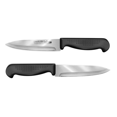 LR05-44 LARA Нож для овощей 12.7см/5", пластиковая чёрная ручка, сталь 8CR13Mov 1 мм, (блистер)