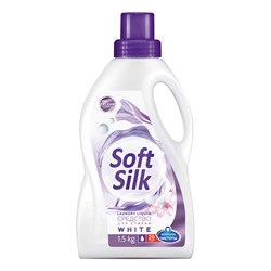 SOFT SILK Средство для стирки белого белья White 1.5л