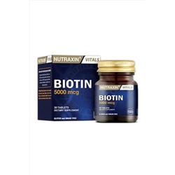 Nutraxin Biotin 5000 Mcg Takviye Edici Gıda 30 Tablet 8680512628613