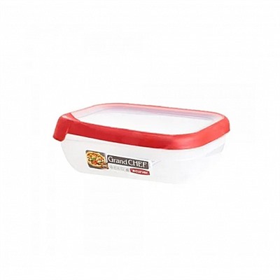 Емкость для морозилки и СВЧ GRAND CHEF 0.5л прямоугольная (красная крышка)