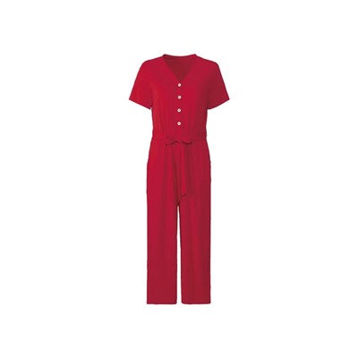 esmara® Damen Jumpsuit mit V-Ausschnitt und Knopfleiste