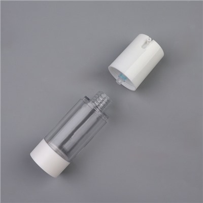Бутылочка д/хранения с дозатором 30мл d3,3*11,3см пластик прозр/бел накл OT