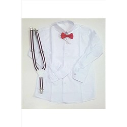 Комбинированный комплект из рубашки для мальчика и галстука-бабочки на подтяжках (5-6-7-8-9-10-11-12), церемония вручения возраста, день рождения TG772637