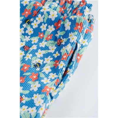 Frugi Blue Crinkle Jersey Floral Fun Print Culottes