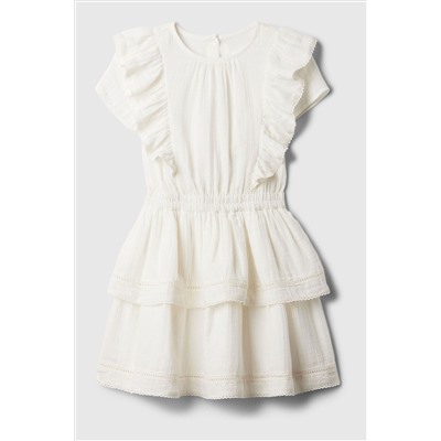 Gap Short Sleeve Ruffle Dress (4-13yrs)