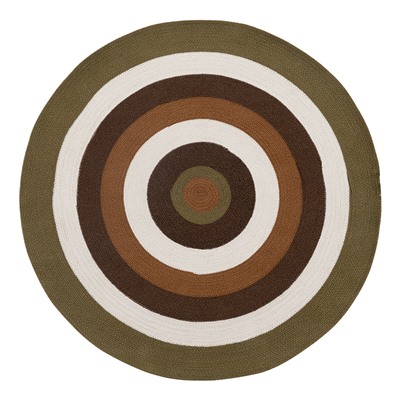 Ковер из хлопка Target коричневого цвета из коллекции Ethnic, Ø120 см