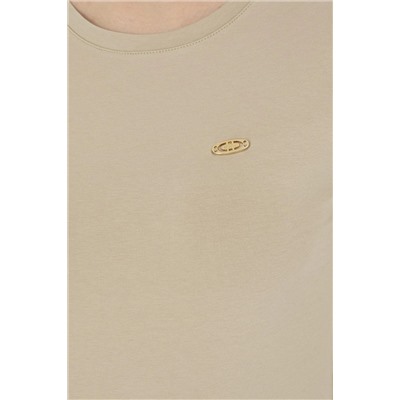 Женская базовая футболка светло-хаки с круглым вырезом Неожиданная скидка в корзине