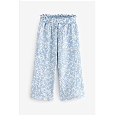 Crinkle Texture Jersey Wide Leg Trousers (3-16yrs)