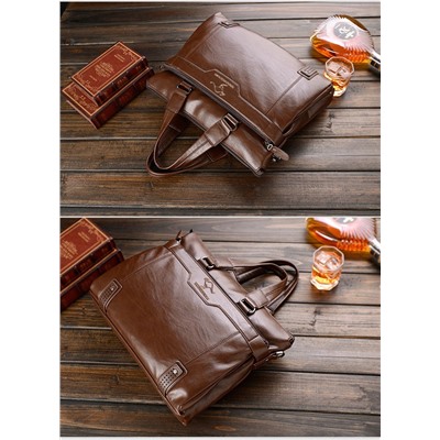 Сумка мужская + кошелёк, арт МК32, цвет: тёмно-коричневый ОЦ