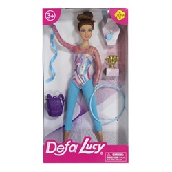 Кукла DEFA Lucy "Гимнастка" (аксесс., 28 см., голубой)
