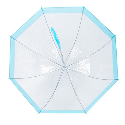 Зонт прозрачный купол голубой   /  Артикул: 94292