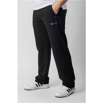 Спортивные брюки М-1237: Чёрный / Электрик