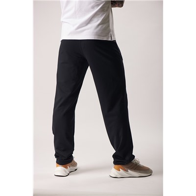 Спортивные брюки М-1222: Тёмно-синий / Серый меланж