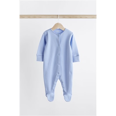 3 Pack Cotton Baby Sleepsuits (0-2yrs)