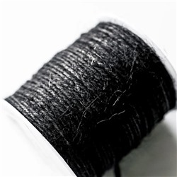 Шнур конопляный, цвет черный, 2 мм (уп 5 м)