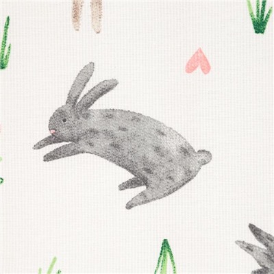 Скатерть пасхальная, Доляна Fluffy bunnies 220х144 см, 100% хлопок, 164 г/м2