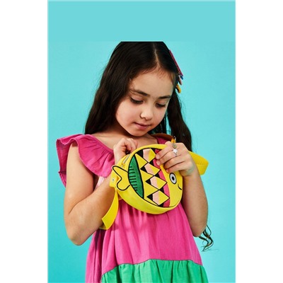 Accessorize Girls Yellow Fish Bag