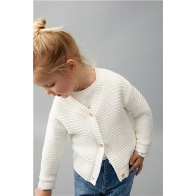 Mango Button Knit Cardigan