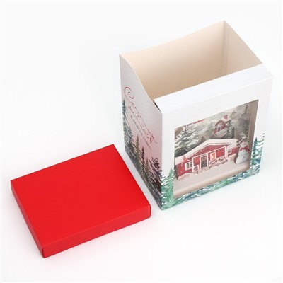 Коробка складная с 3D эффектом «Сказочных моментов», 18 х 14 х 23 см, Новый год
